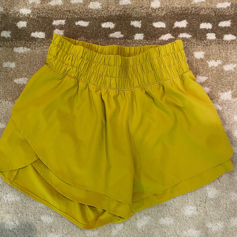 CALIA by Carrie Underwood Yellow High Waist Athletic Shorts